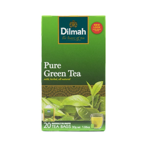 Dilmah All Natural Green Tea Pure Green - Caja con 20 piezas
