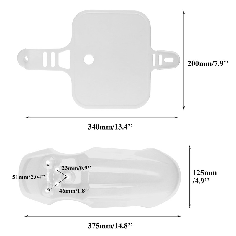 7 PCs CRF50 Plastic Fender Kit with Fork Suspension Guard