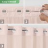 Blush No Hook Shower Curtain with Snap-in Fabric Liner Set,Slub