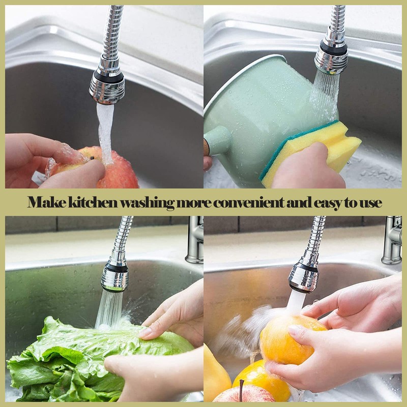 2x Flexible Tap Sprayer Attachment for Kitchen Sink - Premium