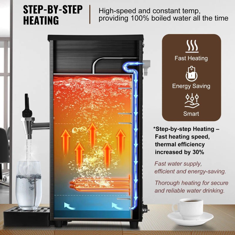 Commercial 1500W Electric Water Boiler Fast Heating 50 with 316