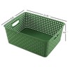 Rinboat Medium Plastic Baskets for Organizing, Plastic Woven Storage Basket,