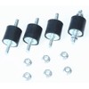 4pcs 25 x 25mm Rubber Mounts Rubber Vibration Isolator Mounts