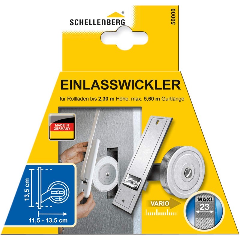 Schellenberg 50000 Maxi inlet winder for roller shutter belts with