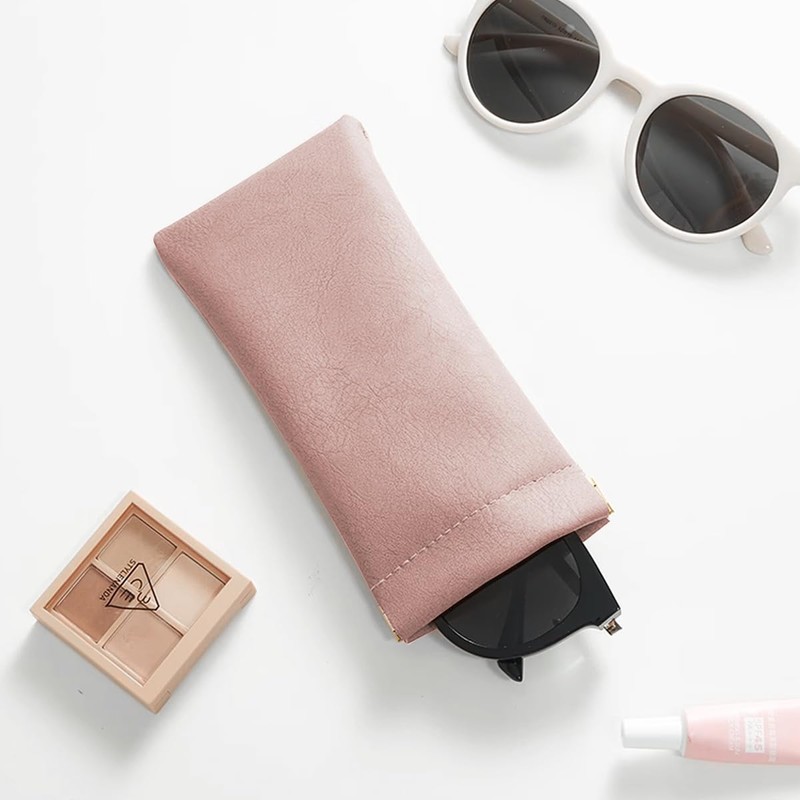 Ldirect 3 Pack Leather Eyeglasses Cases PU Soft Sunglasses Pouch