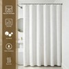 Mould Resistant White Shower Curtains with Hooks, Heavy Duty Polyester