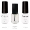 Creme Nails Kit Basico Creme 3 Esmaltes Gel 5ml Lampara