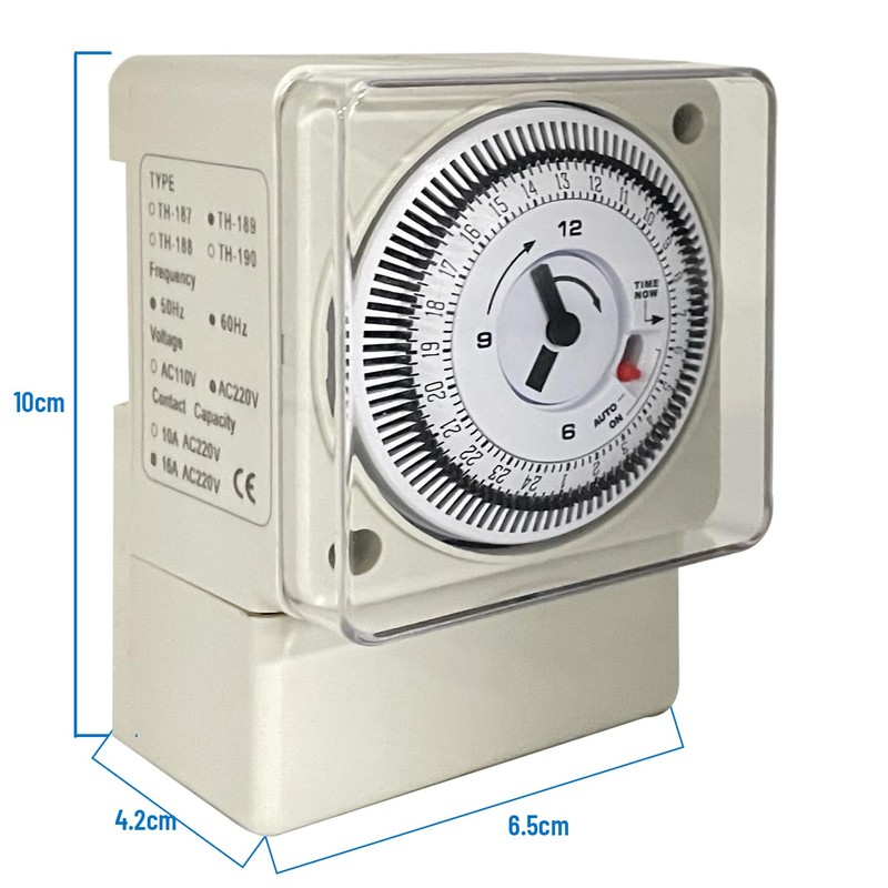 Mechanical Timer, 220-240V, 16A, 24 Hours, Analog Mechanical Timer, Diving
