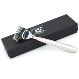 Haryali London 5 Edge Razor, Beard and Moustache Razor with Stainless Steel Handle