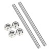 PATIKIL 2 Piece Cutting Bolts with 4 Hex Nuts 304