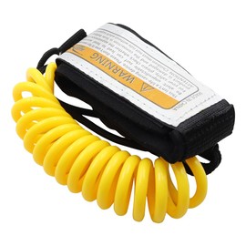 POFET Surf SUP Board Leash,TPU Body Surfboard Leashes,Coiled Stand Up Surfing Ankle Strap Leg Rope,with Stainless Steel Swivels,Adjustable Belt Buckle,Metal Hooks,for Surfboard