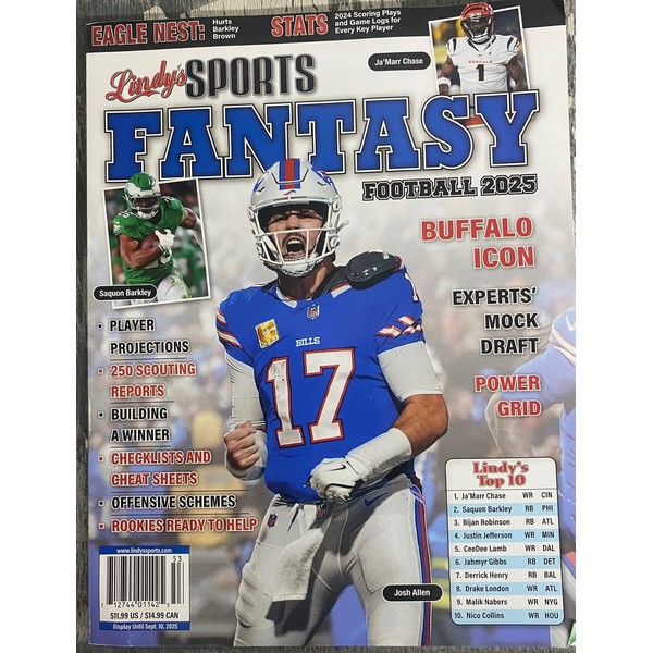 LINDY'S SPORTS MAGAZINE FANTASY FOOTBALL 2025 - BUFFALO ICON -