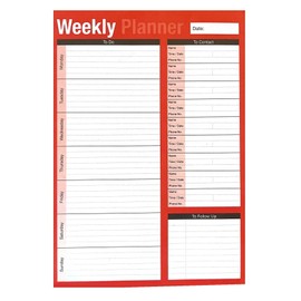 Desk Top Weekly Planner Pad - Can be used to Plan Weekly Meals, Activities, Meetings & Events by Students and Working Proffessionals