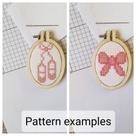 Unbranded Counted Cross Stitch Ballet Shoes and Bow Minis 2 Patterns