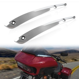 Front Windshield Side Trim for Road Glide, Split Chrome Windscreen Side Molding Trim Kit Windshield Trim Protector for Harley Road Glide Ultra FLTRU FLTRX Special FLTRXS 2015-2023 Accessories (1 Pair)