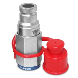 3/8" NPT Thread Flat Face Quick Connect Hydraulic Male Coupler (TL41-M) - 3/8" body size for Bobcat Skid Steer Loaders Coupling