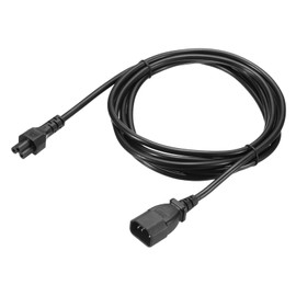 DMiotech 10 ft IEC 60320 C14 to IEC 60320 C5 Power Cord, 250V 2.5A/10A C14 to C5 Power Extension Cable for PC, Monitor, Power Supplies, Black