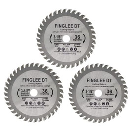 FINGLEE DT 3-1/8 inch Circular Saw Blade with 3/8 Arbor, 36 Teeth Wood Saw Blade TCT Circular Cutting Blade for Woodworking (3Pcs)