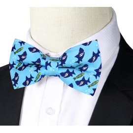 OCIA® Pattern Bow Tie Pre-tied Adjustable Bowtie for Mens & Boys - Various Patterns (Shark, M - (6yrs to Young Adults))