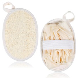 2 Stücke Luffa Schwamm Natürliche, Luffa Schwamm Peeling Schwämme Loofa Bürste Pads Duschbürste, Natürliche Luffa Peeling Biologisch abbaubare LuffSchwämme, für Körperpflege, Dusche