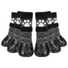Mihachi Dog Socks Anti Slip with Straps Traction Control Waterproof Paw Protector, Dog Boots for Hardwood Floors Prevent Licking, Black L