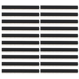 VGOL Pack of 20 40 Pin Single Row Straight Female Header Connector 1.27 mm Spacing Overall Dimensions 51 x 7 x 2 mm Suitable for PCB Connections Electronic Circuit Boards