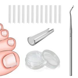 50 Pcs Ingrown Toenail Corrector Set, Toenail Correction Strips Brace Kit, Ingrown Toenails Correction Pad Recover Clips, Toenails Straightener Strips for Women Men's Nail Treatment Pedicure