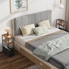 TUTOTAK Narrow Side Table with Charging Station, Slim End Table