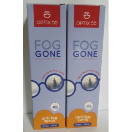 Optix55 Lot of 2 New Optix 55 Fog Gone Eye Glass Anti Fog Spray Bottles 2 fl. oz.