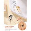 Silvora 925 Sterling Silver Knot Ring Black Promise Ring Heart