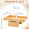 Beeveer Bamboo Hot Tub Tray Table with Phone Holder Adjustable