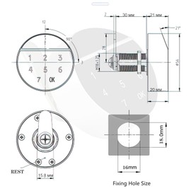 2Pack Digital Cabinet Lock Electronic Coded Lock Mechanical Keyless Drawer Lock Touch Screen Password Lock for Cabinet Mailbox File Sauna Drawer School Lockers DIY Wooden Furniture Privacy Lock (2)