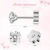 VDKIDKT Flower Screw Back Birthstone Stud Earrings for Women Girls,