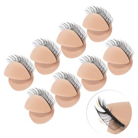 4 Pairs DOUBLE-LAYER Practice Lash Strips for Lash Mannequin Head, Replaced Eyelid Practice for Lash Extension Training, Eyelash Extension Practice Lashes, Removable Realistic Eyelids