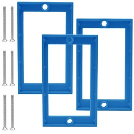 Wawory 1/4" Single Gang Electrical Box Extenders - UL Listed Outlet Switch Extenders with Plastic Housing, Blue Surface-Mount Spacers (3 Pack) for Switches & Receptacles