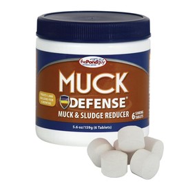 The Pond Guy Muck Defense, Natural Sludge Control Treatment, Water Garden Mud Digester & Odor Remover, Fish, Bird & Pet Safe, Easy Dosing, 6 Tablets