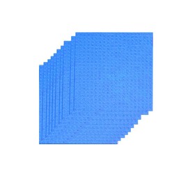 Yuktha Swedish Dish Cloth - Eco Friendly Reusable Dish Cloths, Absorbent Cellulose Sponge Cloth for Cleaning Kitchen - 10 Pack (Blue)