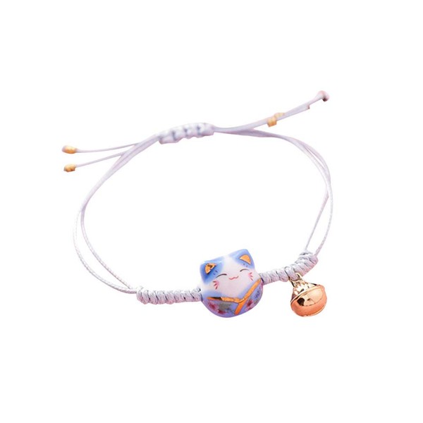 Happyyami Lucky Cat Bracelet Cute Cartoon Good Luck String Braided