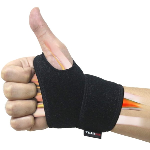 Wrist Brace for Carpal Tunnel, Comfortable and Adjustable Wrist Support Brace for Arthritis and Tendinitis, Wrist Compression Wrap for Pain Relief, Fit for Both Left Hand and Right Hand – Single
