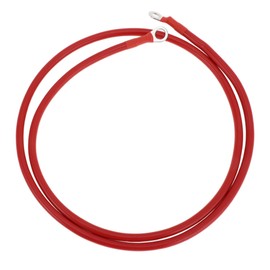 VekAuto 1 Pc Battery Inverter Cable 5 AWG Gauge 4.5FT 3/8" Lug 5/16" Lug Battery Cable Universal for Car Vehicle Boat RV Solar Tinned Copper Red