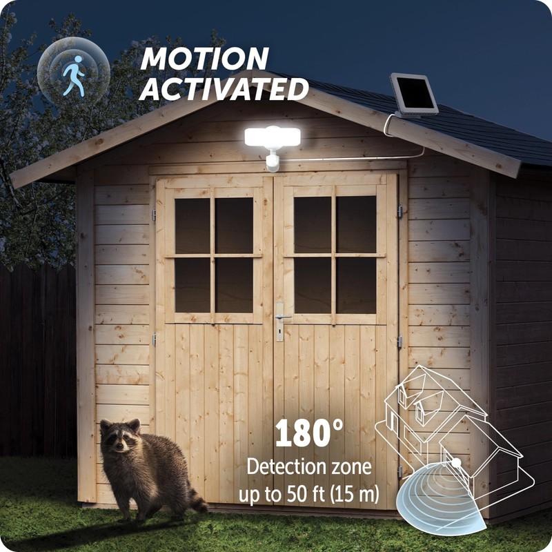 GLOBE Electric 17000221 19W LED Integrated Solar Powered Motion Activated