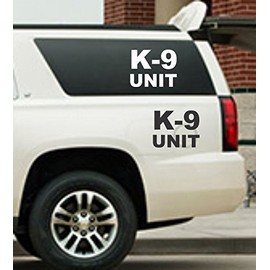K-9 Unit Decal Set Police Dog white and black Sticker k9 Police Car Truck Van SUV