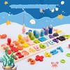 Number Sorting Toys 10 Shapes 1 to 10 Numbers Wooden