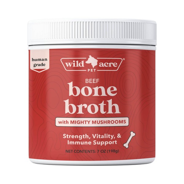 Wild Acre Premium Beef Bone Broth for Dogs – High
