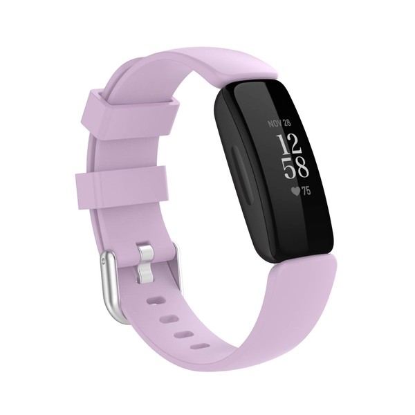 Compatible with Fitbit Inspire 2 Silicone Watch Bands for Women Men, Quick Release Adjustable Replacement Band Wristbands Bracelet Accessory Straps Fit for Fitbit Inspire 2 (Lavender, Small)