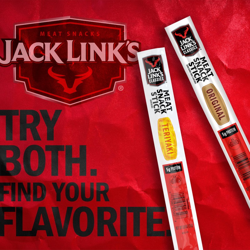 Jack Link's Classics Meat Sticks, Original - Protein Snack, Meat