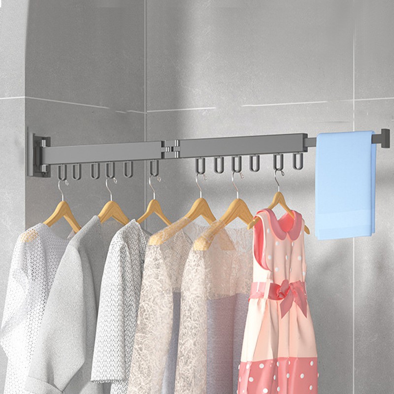 Clothes Drying Rack Aluminum Alloy Retractable Laundry Drying Rack Balcony