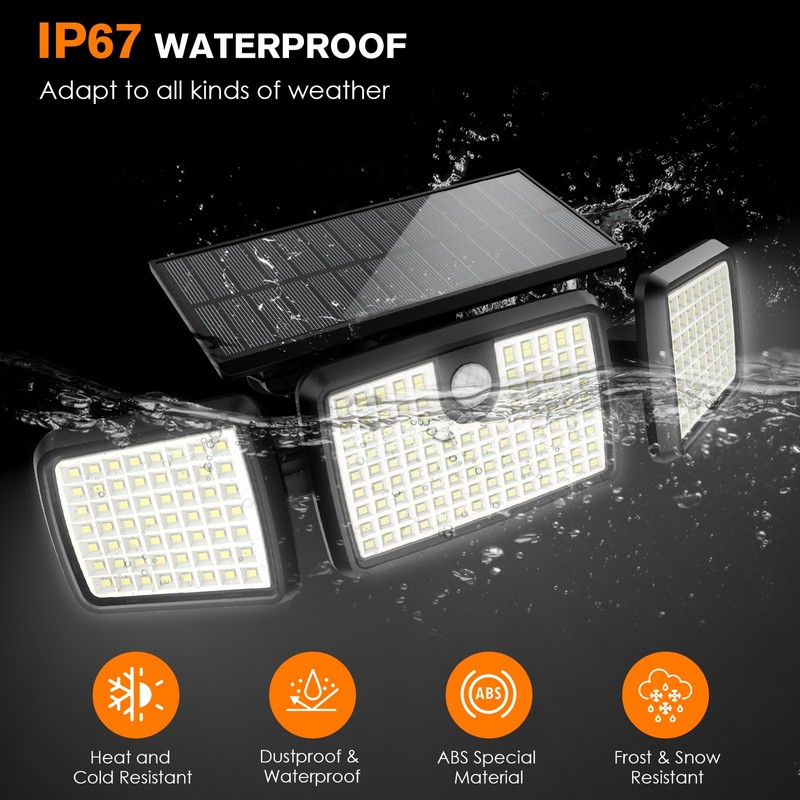 Solar Lights Outdoor, Quick Charge Solar Motion Deck Lights Outdoor