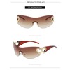 YAMEIZE Trendy Y2K Wraparound Heart Sunglasses - for Women Men