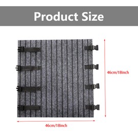 FENGQQKJ Adjustable Black Carpet for Motorhome Step, Non-Slip Doormat for 7-10 Inch Deep Motorhome Steps, Buckle Closure, Motorhome Floor Mats, 46 x 46 cm
